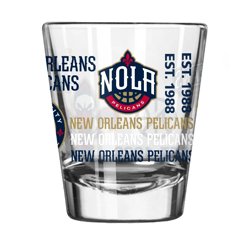 Personalized Team Mug For Social Media-New Orleans Pelicans 2oz Spirit Shot Glass