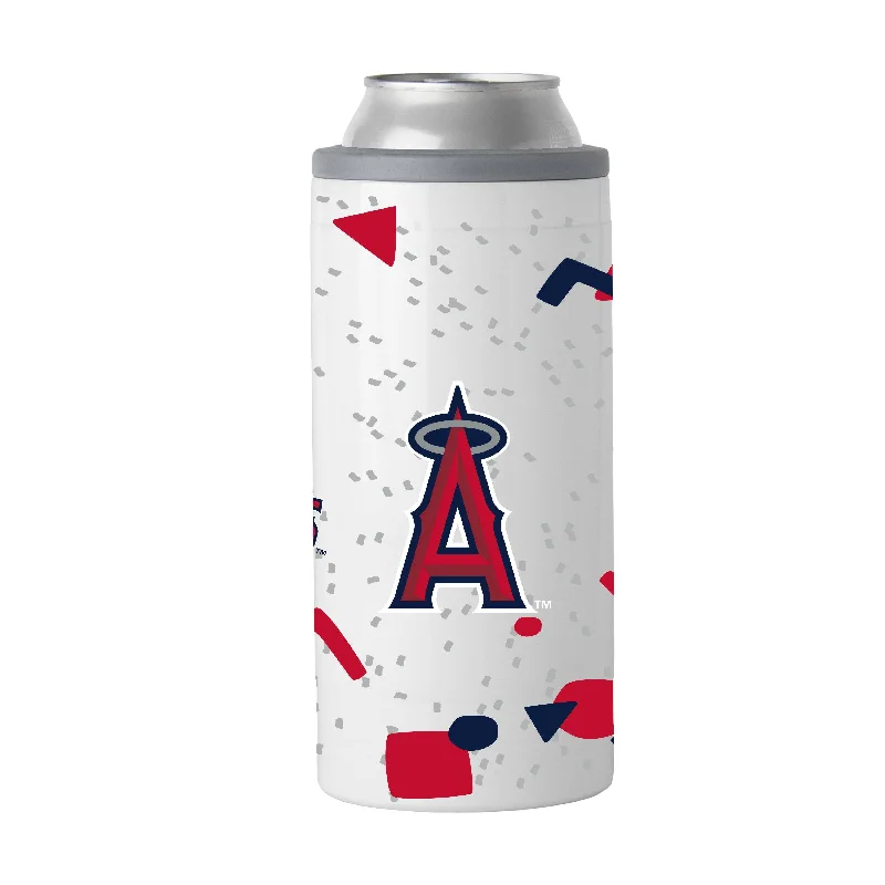 Team Mug For Special Team Events-Los Angeles Angels 12oz Flashback Slim Can Coolie