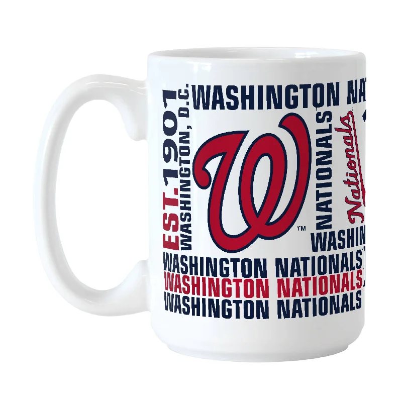 Custom Team Mug For Motivational Events-Washington Nationals 15oz Spirit Sublimated Mug