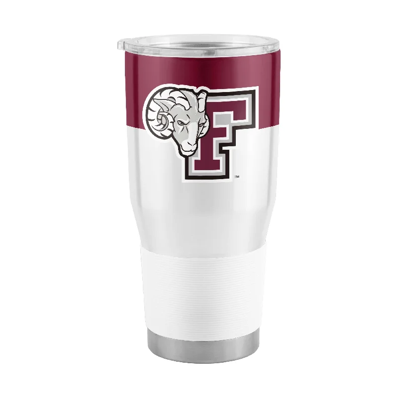 Personalized Team Mug For School Spirit-Fordham 30oz Colorblock Stainless Steel Tumbler