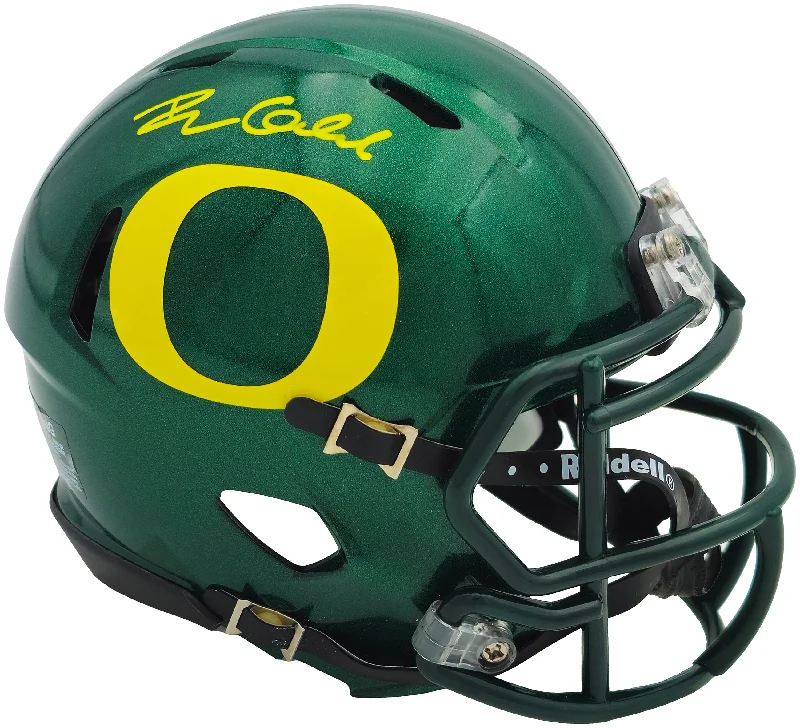 Custom Rugby Helmet For Social Events-Dillon Gabriel Autographed Oregon Ducks Green Speed Mini Helmet Beckett BAS Witness