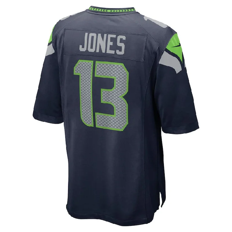 Custom Rugby Jersey With Bold Graphics-S.Seahawks #13 Josh Jones College Navy Home Game Player Jersey Stitched American Football Jerseys