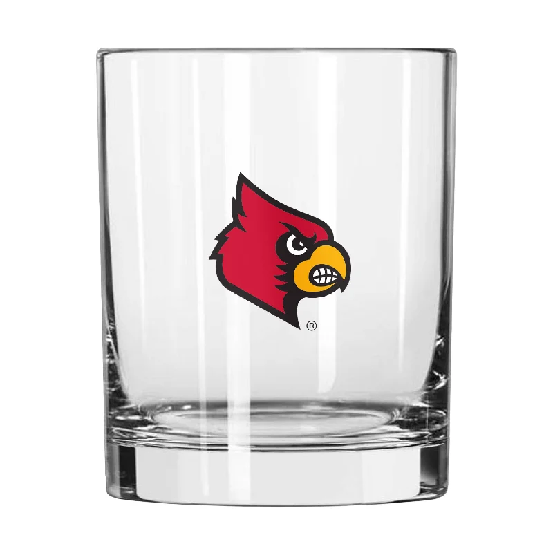 Custom Team Mug For Schools & Colleges-Louisville 14oz Gameday Rocks Glass