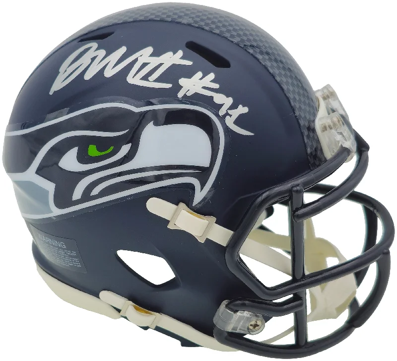 Rugby Helmet For Promotional Campaigns-Byron Murphy II Autographed Seattle Seahawks Blue Speed Mini Helmet MCS Holo