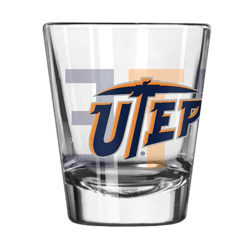 Custom Team Mug For Motivational Player Support-UTEP 2oz Overtime Shot Glass