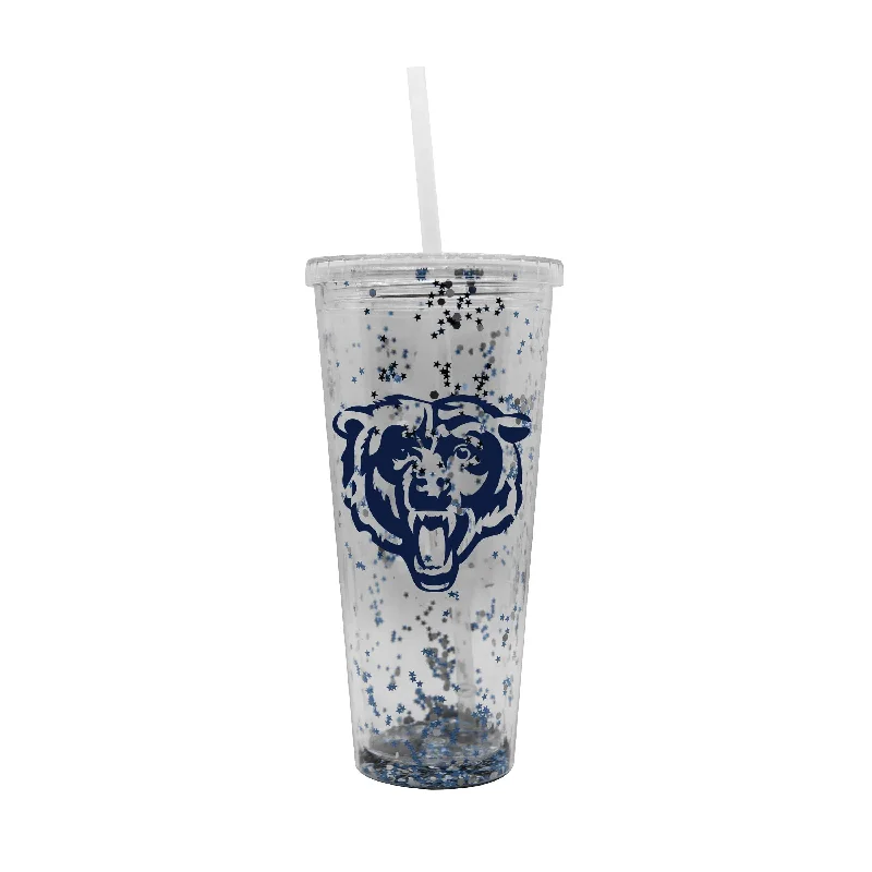 Custom Team Mug For League Branding-Chicago Bears 24oz Confetti Tumbler