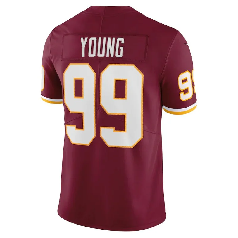 Personalized Rugby Jersey For Special Teams-W.Football Team #99 Chase Young Burgundy Vapor Limited Jersey Stitched American Football Jerseys