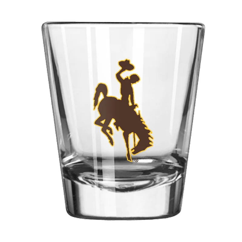 Personalized Team Mug For School Sports Programs-Wyoming 2oz Gameday Shot Glass