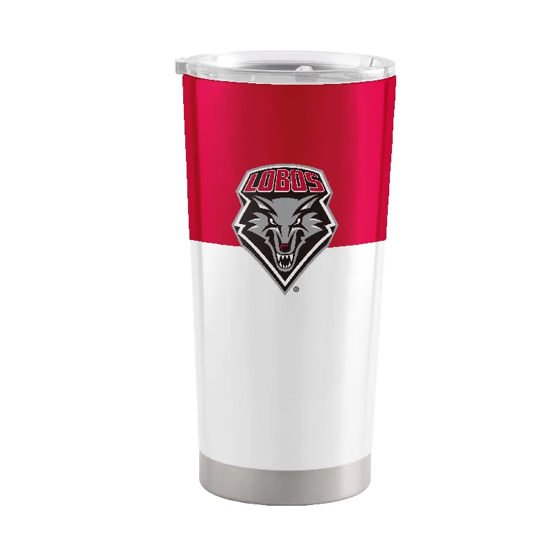 Custom Team Mug For Fan Support-New Mexico 20oz Colorblock Stainless Tumbler