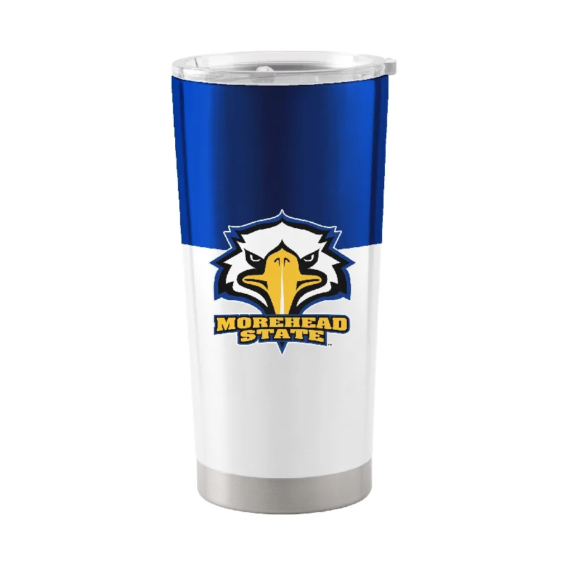 Personalized Team Mug For Social Events-Morehead State 20oz Colorblock Stainless Steel Tumbler