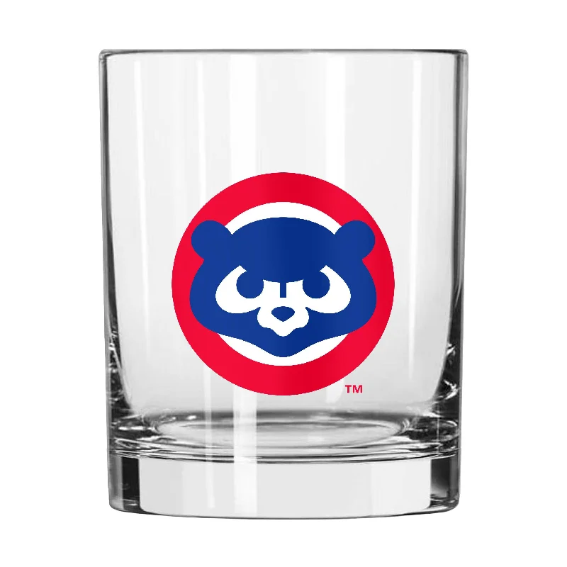 Personalized Team Mug For Special Events-Chicago Cubs 1984 Cub Face 14oz Rocks Glass