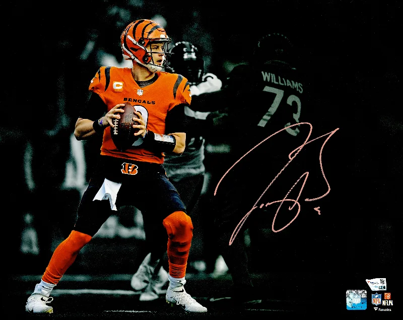 Custom Rugby Helmet For School Spirit Days-Joe Burrow Autographed 16x20 Photo Cincinnati Bengals Fanatics Holo