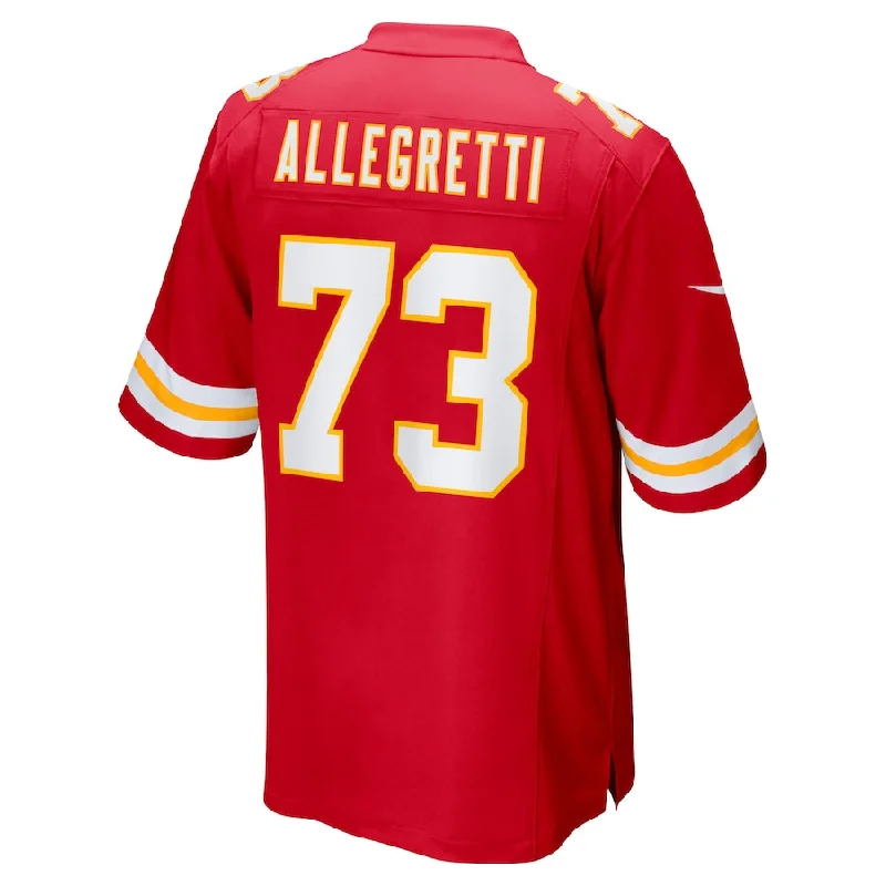 Personalized Rugby Jersey For Tournament Winners-KC.Chiefs #73 Nick Allegretti Red Game Jersey Stitched American Football Jerseys