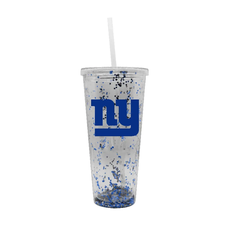 Personalized Team Mug For Sports Clubs-New York Giants 24oz Confetti Tumbler