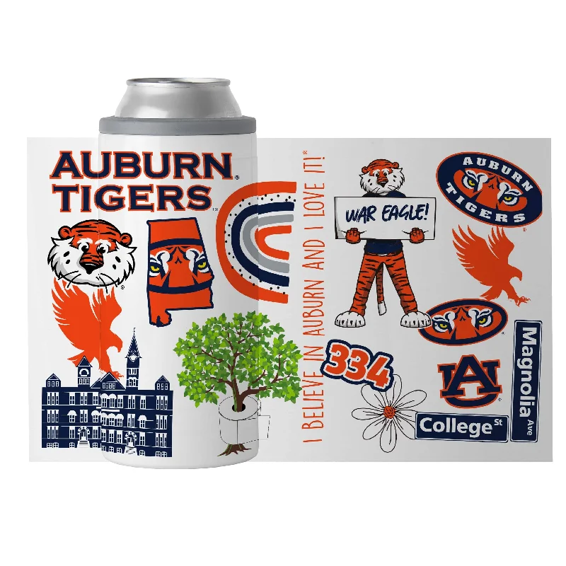 Team Mug With Your Team's Logo-Auburn 12oz Native Slim Can Coolie