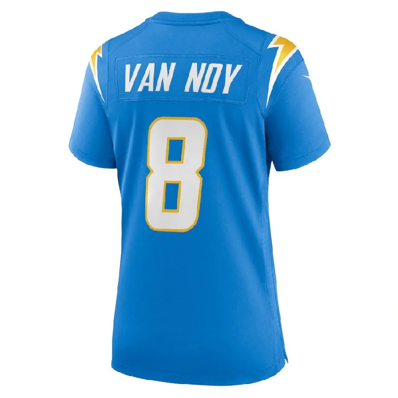 Rugby Jersey For Team Building & Motivational Events-LA.Chargers #8 Kyle Van Noy Powder Blue Player Game Jersey Stitched American Football Jerseys