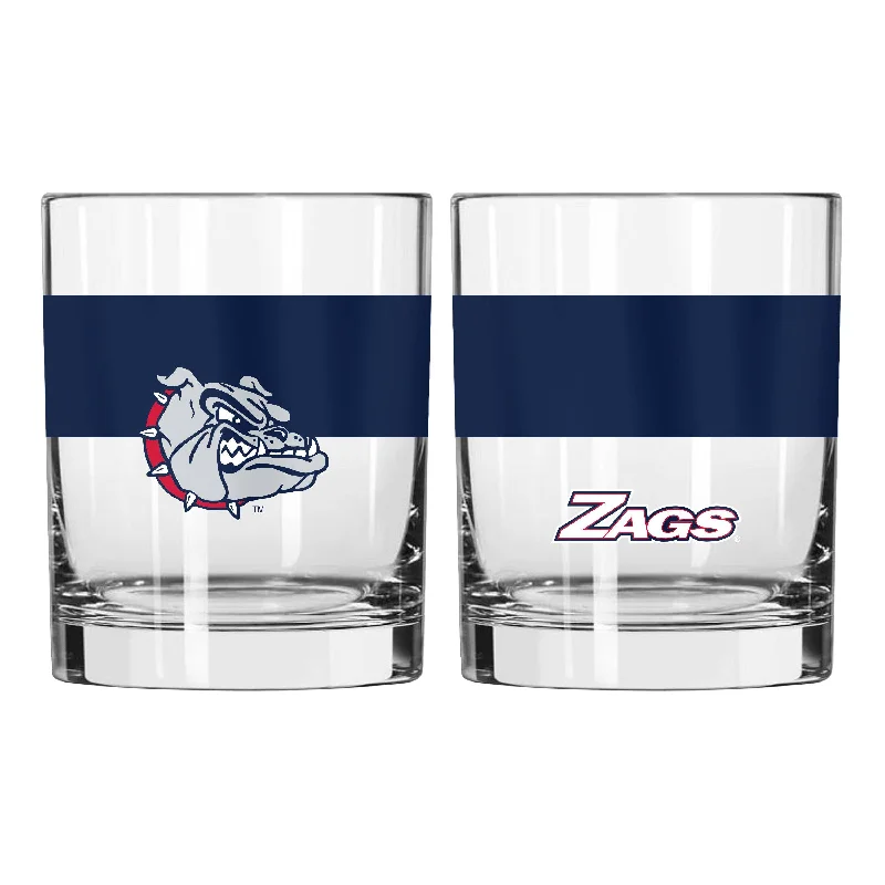 Custom Team Mug For League Play-Gonzaga 14oz Colorblock Rocks Glass