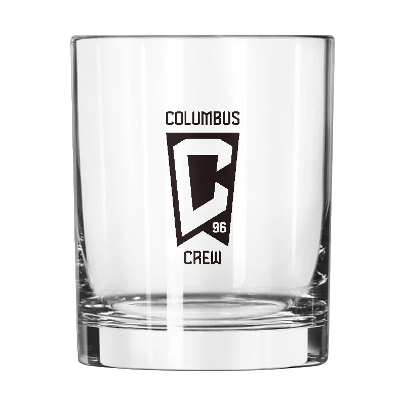 Team Mug With Custom Design-Columbus Crew 14oz Gameday Rocks Glass