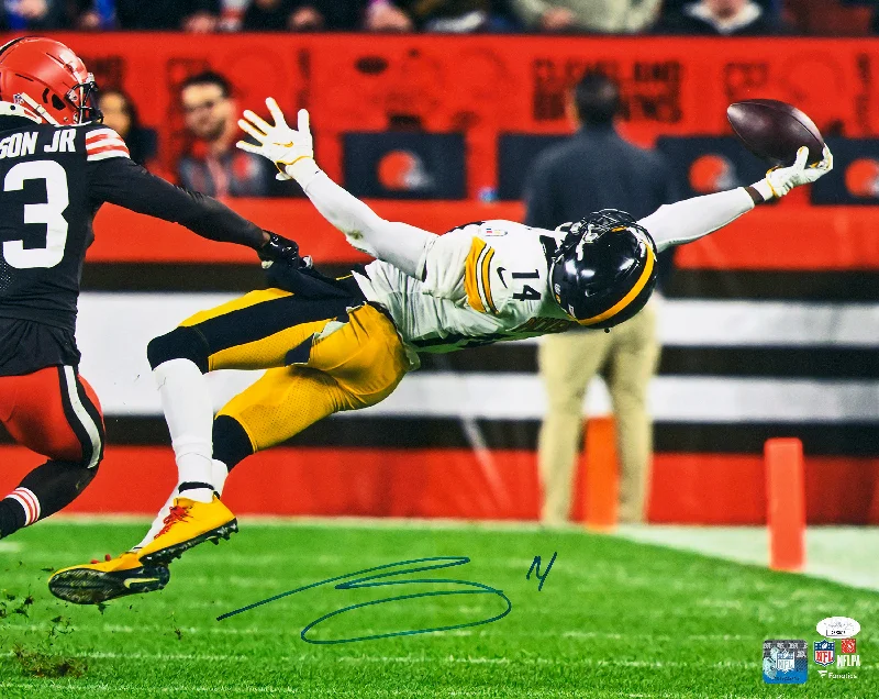 Custom Rugby Helmet With High-Quality Materials-George Pickens Autographed 16x20 Photo Pittsburgh Steelers JSA