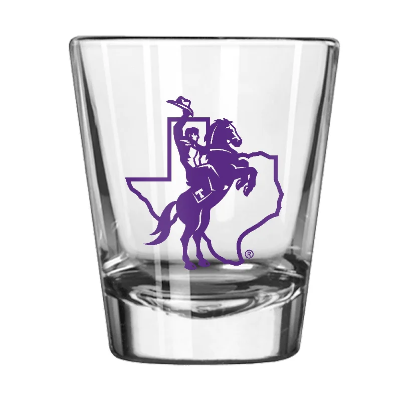 Personalized Team Mug For Local Partnerships-Tarleton State 2oz Gameday Shot Glass