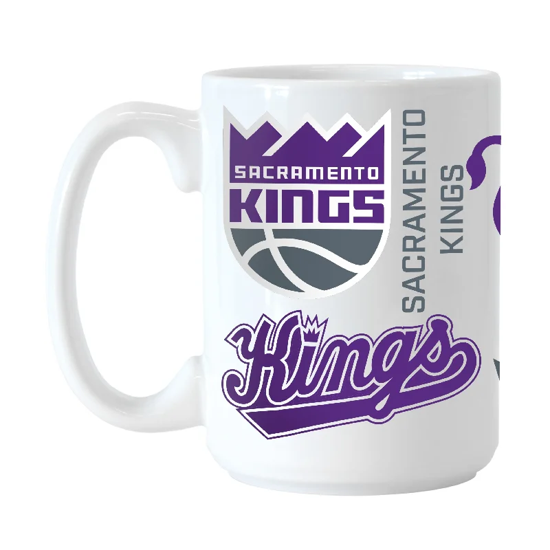 Personalized Team Mug For Match Days-Sacramento Kings 15oz Spirit Sublimated Mug