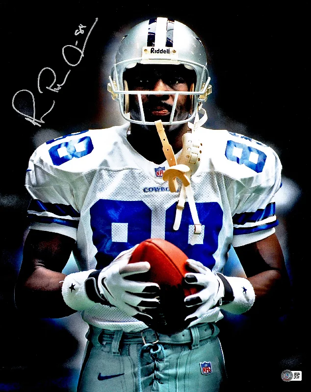 Rugby Helmet With Player Name Customization-Michael Irvin Autographed 16x20 Photo Dallas Cowboys Spotlight Beckett BAS Witness