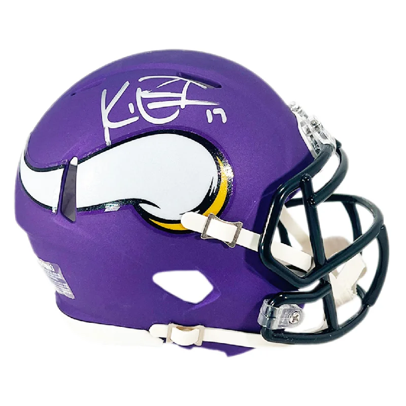 Rugby Helmet With Customized Padding & Fit-K.J. Osborn Signed Minnesota Vikings Speed Mini Football Helmet (JSA)