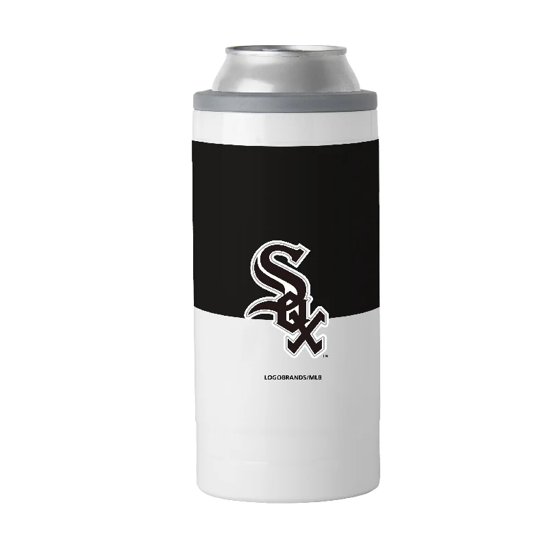 Personalized Team Mug For Local Competitions-Chicago White Sox Slim Colorblock Can Coolie