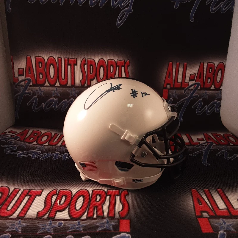 Custom Rugby Helmet For Special Tournament Wear-Arnold Ebiketie Authentic Signed Autographed Mini Helmet JSA.