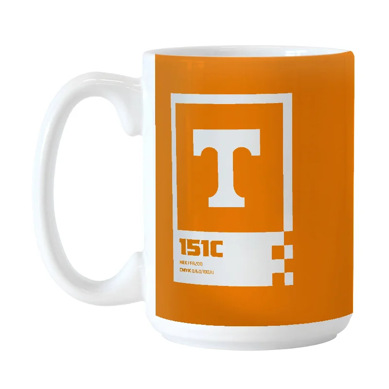 Custom Team Mug For Player Appreciation Events-Tennessee Pantone 15oz Sublimated Mug