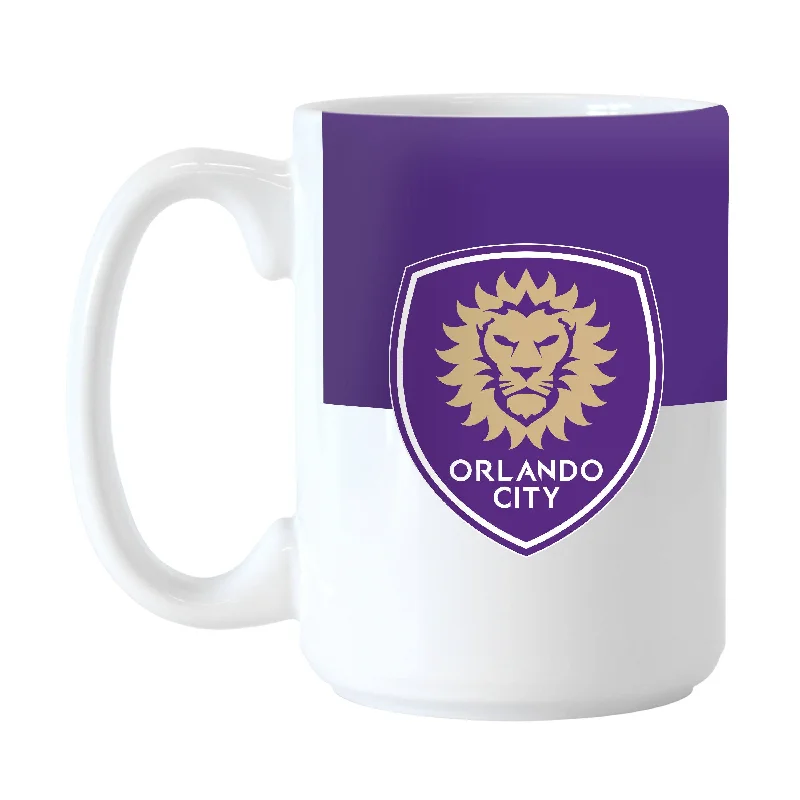 Custom Team Mug For Custom Logo & Design-Orlando City 15oz Colorblock Sublimated Mug