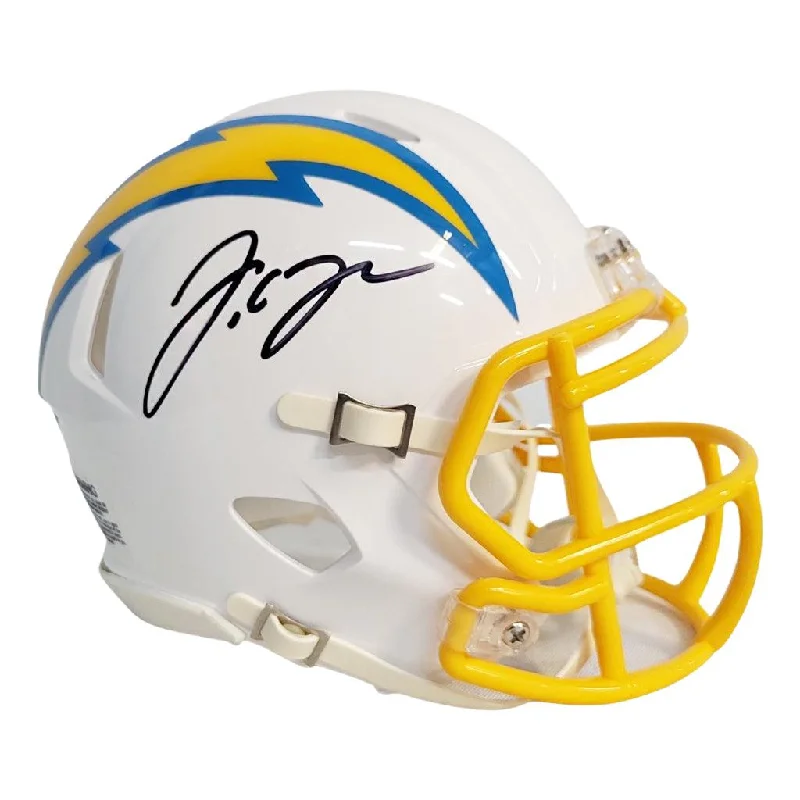 Personalized Rugby Helmet For Custom Protection-JC jackson Signed Los angeles Chargers Speed Mini Replica Football Helmet (JSA)