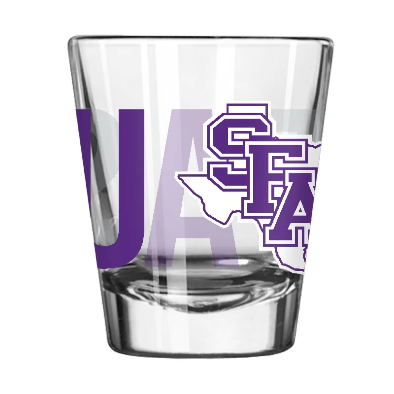 Personalized Team Mug For Event Marketing-Stephen F Austin 2oz Overtime Shot Glass