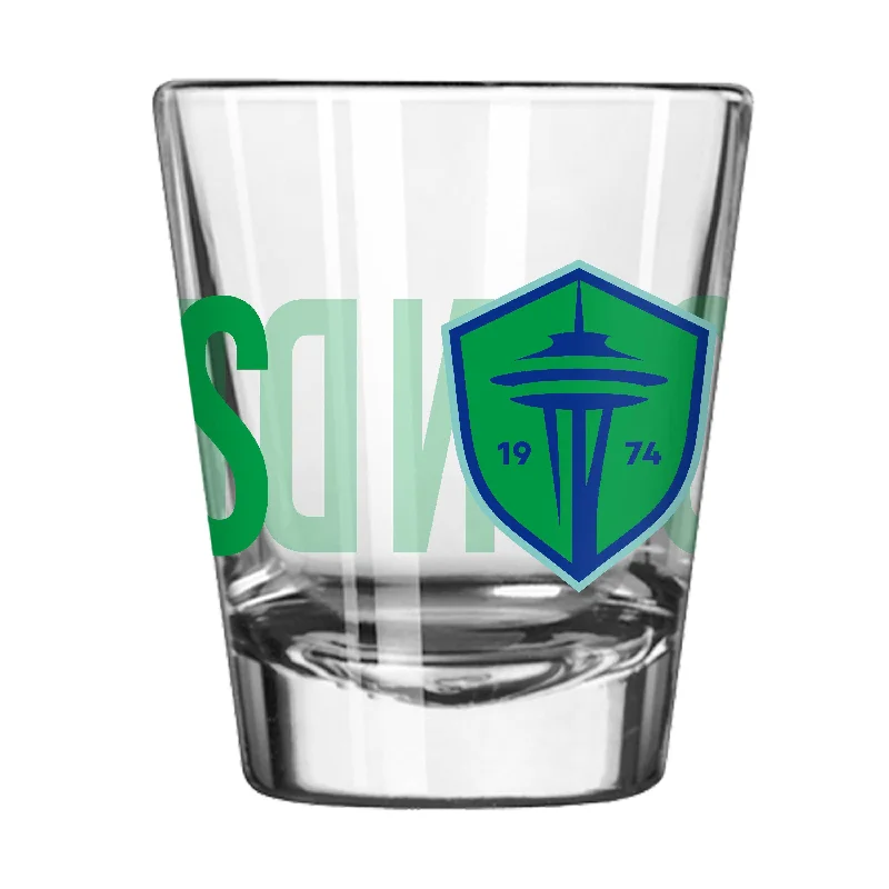 Personalized Team Mug For Group Fundraisers-Seattle Sounders 2oz Overtime Shot Glass