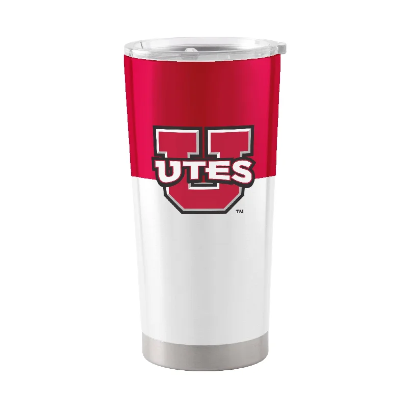 Personalized Team Mug For Player Appreciation-Utah Colorblock 20oz Stainless Tumbler