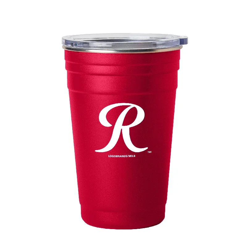 Personalized Team Mug For Team Supporters-Tacoma Rainiers Red 22oz Flipside Stainless Cup