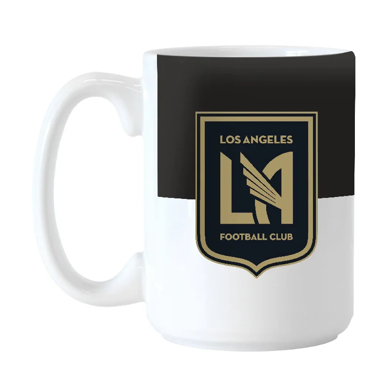 Custom Team Mug For Recognition Awards-Los Angeles FC 15oz Colorblock Sublimated Mug