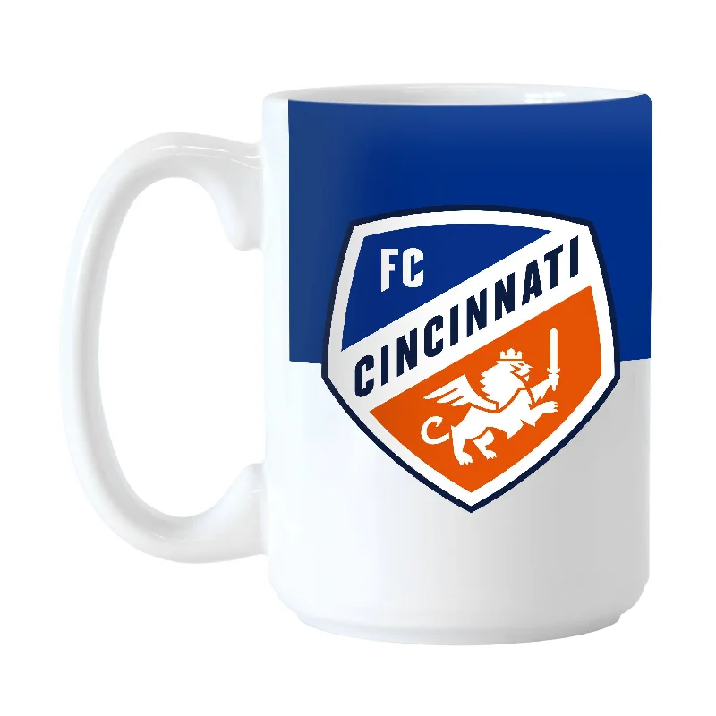 Personalized Team Mug For Group Fundraisers-FC Cincinnati 15oz Colorblock Sublimated Mug