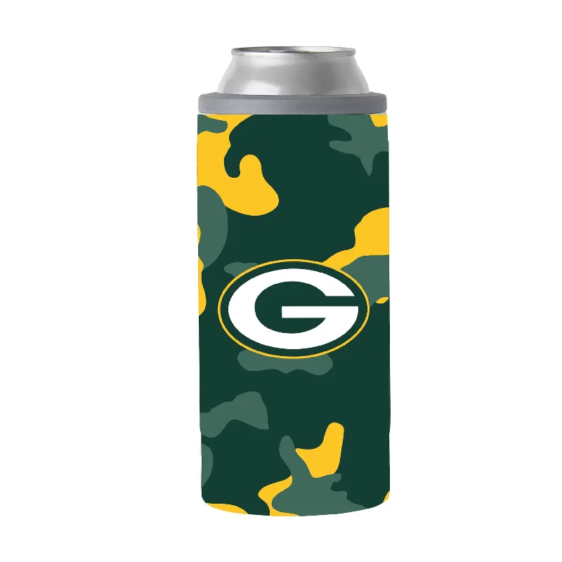 Custom Team Mug For Team Championships-Green Bay Packers Camo Swagger 12oz Slim Can Coolie