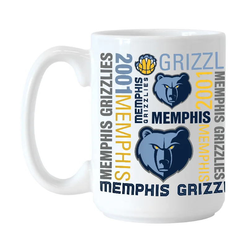 Custom Team Mug For Team Reunions-Memphis Grizzlies 15oz Spirit Sublimated Mug