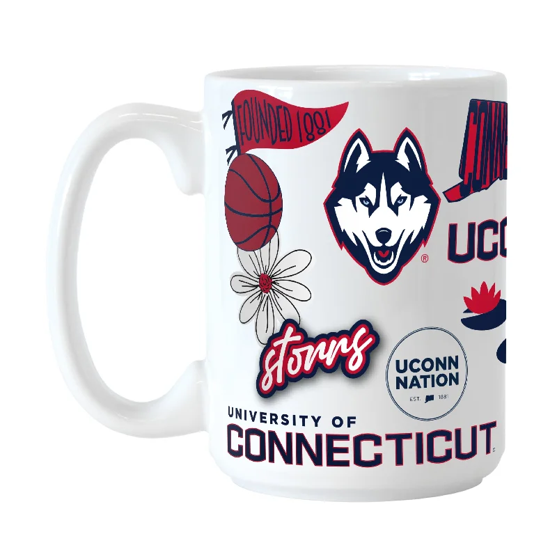 Team Mug For Family Team Gifts-UConn 15oz Native Sublimated Mug