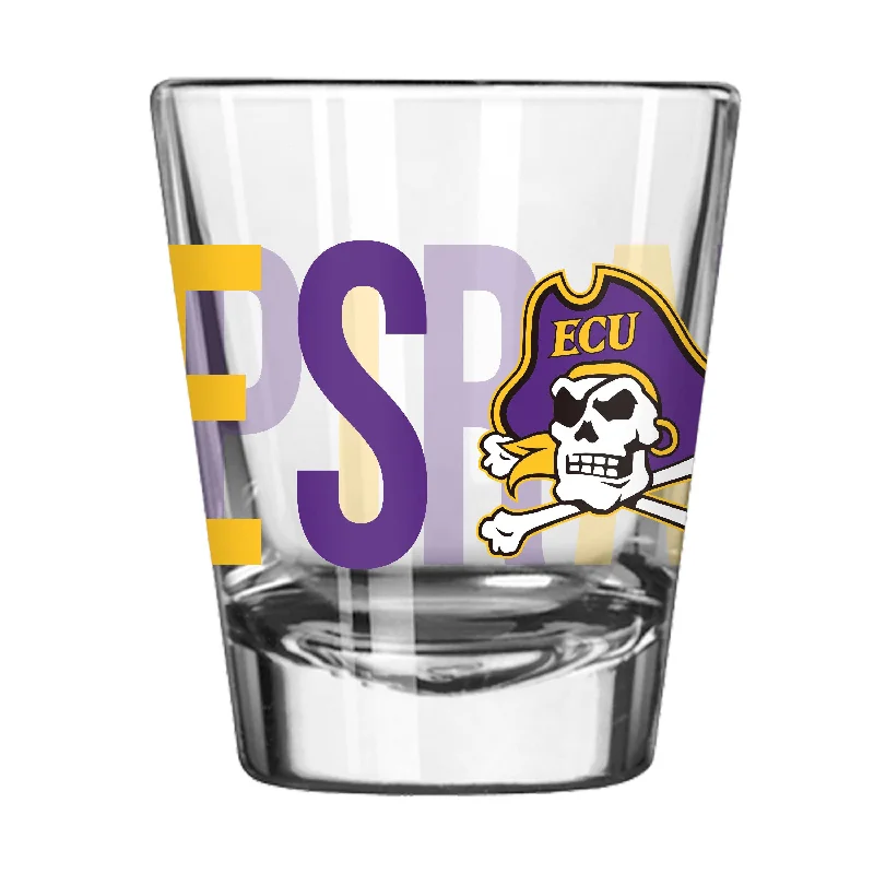 Custom Team Mug For Team Celebrations-East Carolina 2oz Overtime Shot Glass