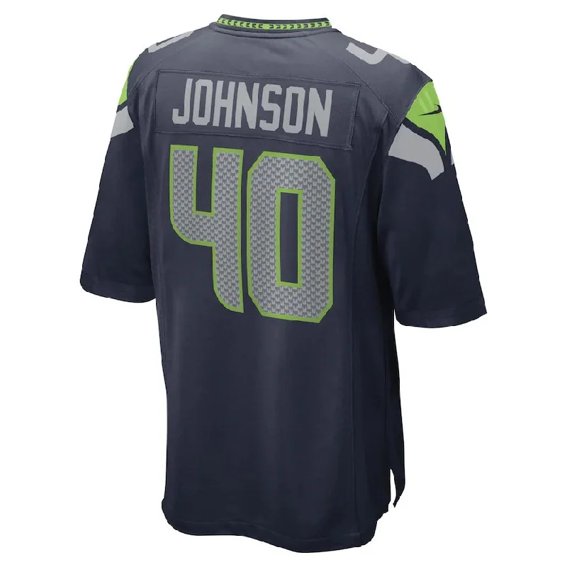 Custom Rugby Jersey For VIP Events-S.Seahawks #40 Darryl Johnson College Navy Game Player Jersey Stitched American Football Jerseys