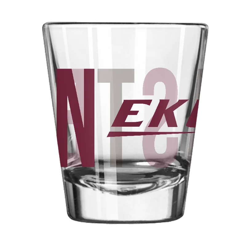 Custom Team Mug For Sponsor Loyalty-Eastern Kentucky 2oz Overtime Shot Glass