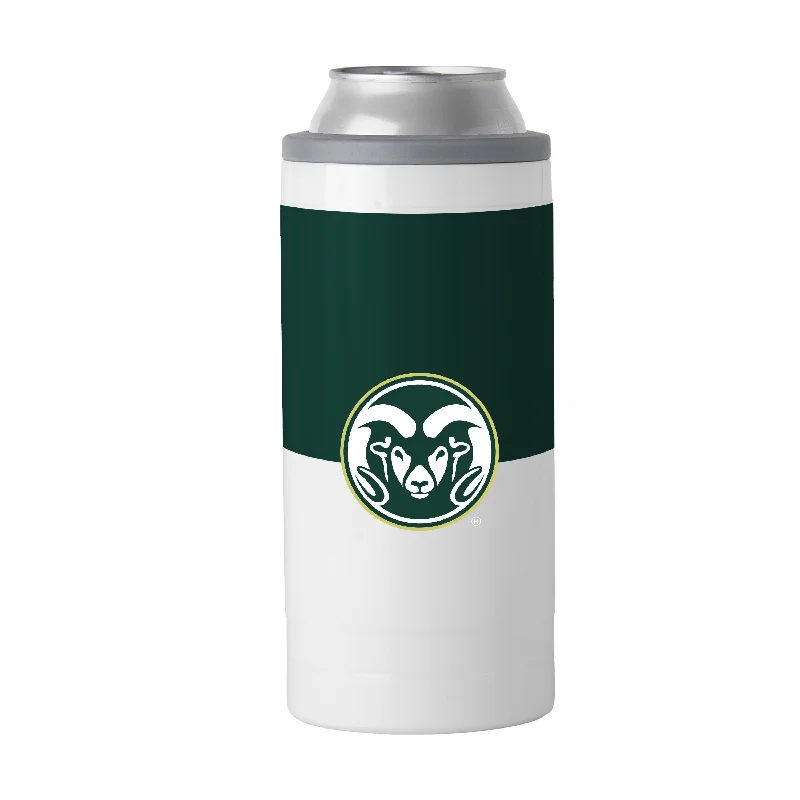 Custom Team Mug For Team Competitions-Colorado State 12oz Colorblock Slim Can Coolie