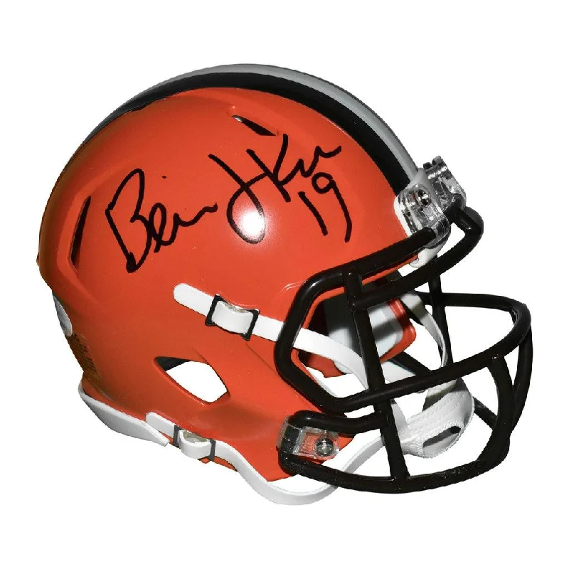 Rugby Helmet With Player-Specific Customizations-Bernie Kosar Signed Cleveland Browns Speed Mini Replica Orange Football Helmet (JSA)