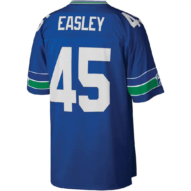 Custom Rugby Jersey For High School Teams-S.Seahawks #45 Kenny Easley Kenny Easley Mitchell & Ness Royal Legacy Replica Jersey Stitched American Football Jerseys