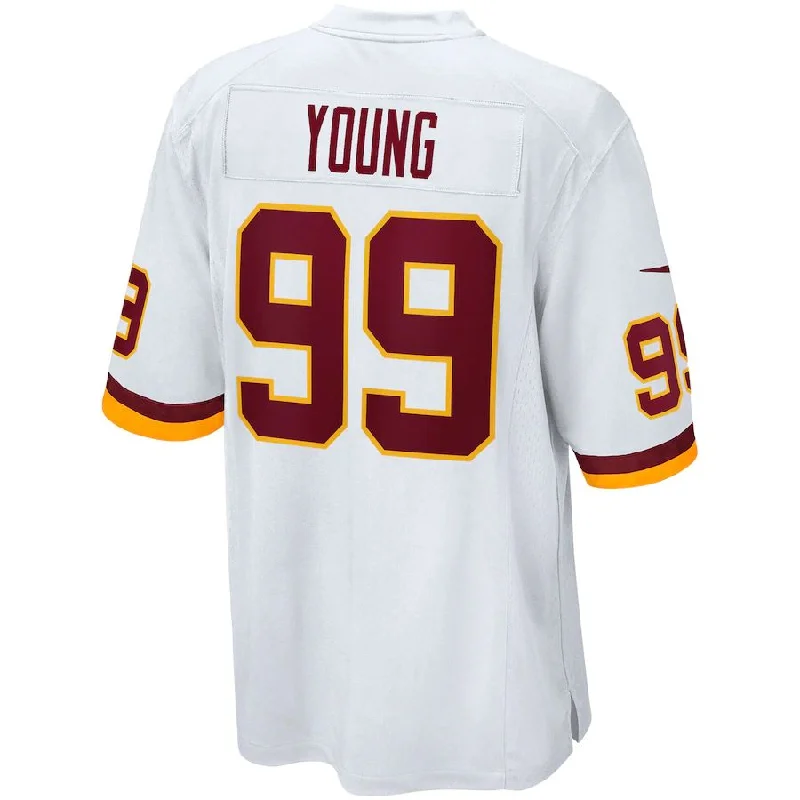 Rugby Jersey For Tournaments & Competitions-W.Football Team #99 Chase Young White Player Game Jersey Stitched American Football Jerseys