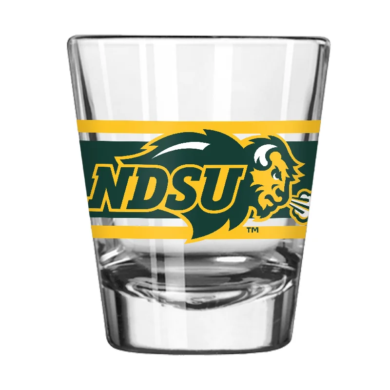 Personalized Team Mug For Commemorative Events-North Dakota State 2oz Stripe Shot Glass